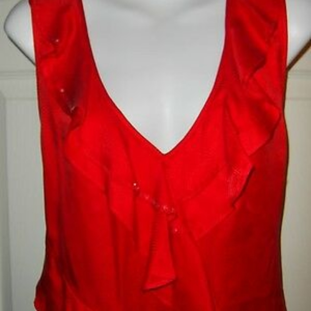 12th Street By Cynthia Vincent Red Silk Dress